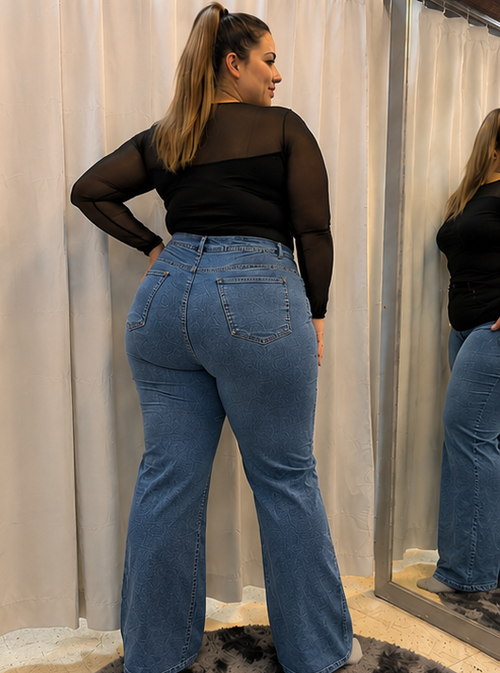 Jean Wide Leg Elastizado – Azul Nevado